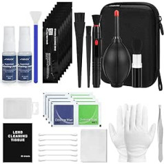 ARVOK Camera Cleaning Kit, Lens Cleaning Set with 32 Pieces, Camera Cleaning Waterproof Lens Cleaner Kit for DSLR Camera Lenses Mobile Phone with Bellows, Cleaning Rod and Cleaning Pen