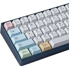 Klaviatūros dangteliai 136 klavišai Cherry profilis PBT KeyCap Dye-Sub japonų klavišų dangteliai kreidos tema, skirta 61/64/87/100/104/108 MX Gateron Kailh Switch mechaninei klaviatūrai