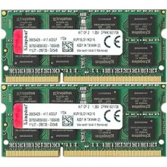 Kingston ValueRAM 1600MHz DDR3 NonECC CL11 SODIMM 16GB komplekts*(2x8GB) 1,35V KVR16LS11K2/16 klēpjdators-Speicher