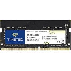 Timetec 8GB DDR4 2400MHz (DDR4-2400) PC4-19200 (PC4-2400T) Non-ECC unbufered 1.2V CL17 1Rx8 Single Rank 260 Pin SODIMM klēpjdators piezīmjdators PC Computer Speicher RAM modulis (8 GB) jauninājums