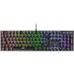 MARSGAMING MK422 Melns, Mehāniskā spēļu tastatūra RGB, Antighosting, Mehāniskais slēdzis brūns, spāņu valoda