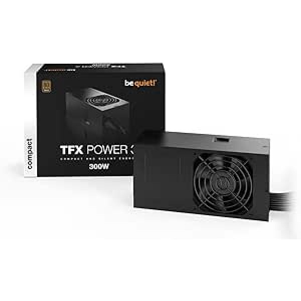 be quiet! TFX Power 3 300 W Bronze, 80 Plus Bronze, Temperature Controlled Fan 80 mm Fan, Strong 12 V Line to Support PCIe Graphics Cards, PCI Express Connector for GPU Support, BN322