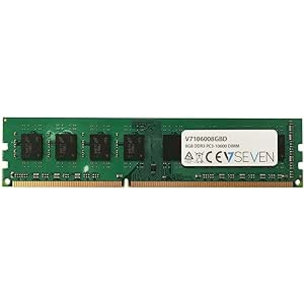 V7 V7106008GBD galddatora DDR3 DIMM Arbeitsspeicher 8GB (1333MHZ, CL9, PC3-10600, 240 kontaktu, 1,5 volti)