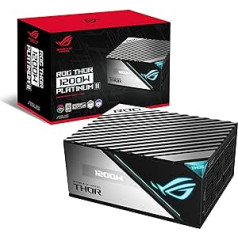 ASUS ROG Thor 1200W Platinum II Power Supply (1200W, Aura Sync, OLED Display, 0dB Cooling, PCIe 5.0 Ready)