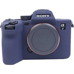 MUZIRI KINOKOO silikona maciņš priekš Sony A7M4 / Alpha 7 IV Camera Protective Case Silikona, zils, Kosmētiskais maciņš