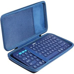 Khanka kietas dėklas, skirtas Logitech K380 Bluetooth klaviatūros apsauginis dėklas, juodas / mėlynas