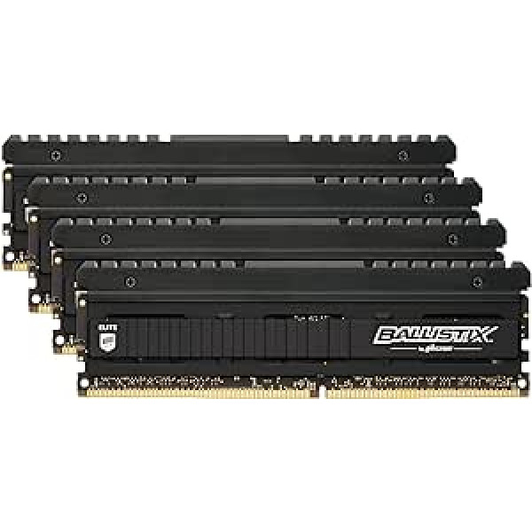 Ballistix Elite BLE4K4G4D32AEEA 16GB (4GBx4) atminties rinkinys (DDR4, 3200 MT/s, PC4-25600, CL16, vieno rango x8, DIMM, 288 kontaktų)