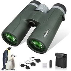 UBeesize Binoculars 10 x 42 HD Binoculars Waterproof 19 mm HD Eyecup, BAK4+FMC Binoculars Adult for Bird Watching, Hiking, Hunting, Sightseeing, Green