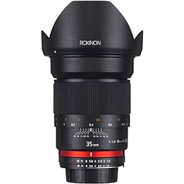 Rokinon 35 mm F1.4 AS UMC platleņķa objektīvs Sony E-Mount (NEX) (RK35M-E)