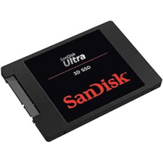 SanDisk Ultra 3D SSD, lasīšanas ātrums līdz 550 MB/s. Rakstīšanas ātrums līdz 525 MB/s 500 GB