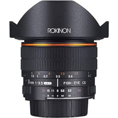 Rokinon F3.5 Fisheye objektīvs 8 mm Nikon melns Nav