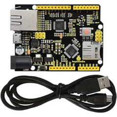 KEYESTUDIO W5500 Ethernet-Steuerplatinen-Entwicklungsplatine für Arduino IDE, MicroSD-kartelė su USB kabeliu, Nicht Ethernet-Shield (KEIN PIN)