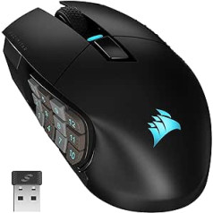 CORSAIR SCIMITAR Elite Wireless MMO Gaming Mouse - 26,000 DPI - 16 Programmable Buttons - Up to 150 Hours Battery Life - iCUE Compatible - PC, PS5, PS4, Xbox - Black