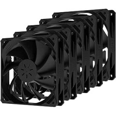 upHere 5 x 120mm Ultra Quiet PC Cooling Fan for PC Case (NK12BK3-5)