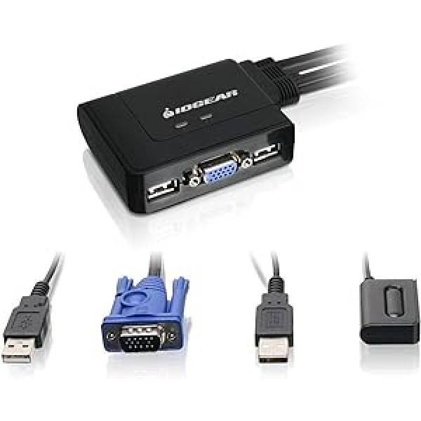 IOGEAR 2 portu USB KVM slēdzis VGA, GCS22U