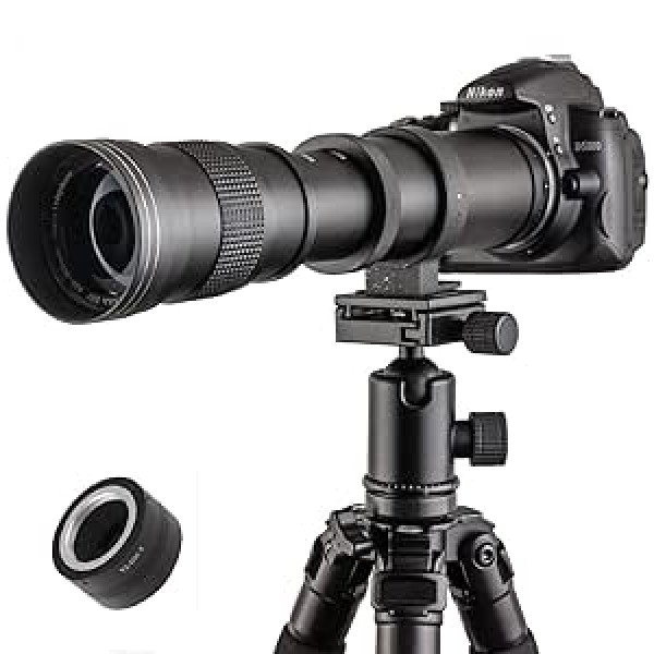 JINTU 420-800 mm f/8.3 manuālās telefoto tālummaiņas objektīvs, kas saderīgs ar Canon Digital EOS Rebel EOS-M, EOS M2, M5, M6, M6 Mark II, M10, M50, M50 II, M100, M200 kamerām