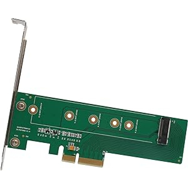 I/O Crest M.2 NGFF PCIe SSD arba PCI Express 3.0 x4 Host Adapterkarte – unterstützt M.2 M-Key PCIe (NVMe arba AHCI) Tipas 22110, 2280, 2260, 2242