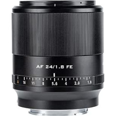 VILTROX AF 24 mm F1.8 FE platleņķa fiksēta fokusa garuma objektīvs, kas paredzēts Sony E Mount Alpha A9 A7R IV A7S III A7R II A6600 (autofokuss pilna formāta APS-C saderīgs)