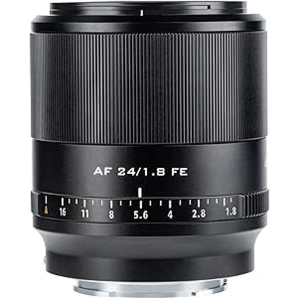 VILTROX AF 24 mm F1.8 FE platleņķa fiksēta fokusa garuma objektīvs, kas paredzēts Sony E Mount Alpha A9 A7R IV A7S III A7R II A6600 (autofokuss pilna formāta APS-C saderīgs)