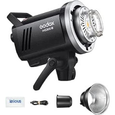 Godox MS300V MS300-V studijas zibspuldze, 300ws GN58 5800K monogaisma, 2,4G Wireless X System, 10W LED modelēšanas lampa, Bowensa stiprinājums kāzām, portretu fotografēšana