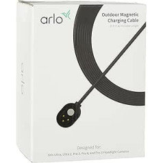 Arlo CERTIFIED ACCESSORIES | 25ft Outdoor Magnetic Charging Cable Designed for Arlo Ultra, Ultra 2 (+XL), Pro 3, Pro 4 (+XL), Pro 5, Go 2 & Floodlight Cameras, Black