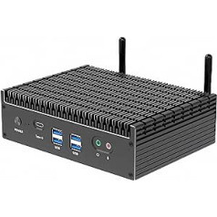 TOPGRO Mini PC bez ventilatora Intel Core i7-1255U 16Go DDR4 RAM/512Go PCIe 4.0 SSD WiFi6E, BT5.2 et, 2x2,5Gbps LAN, 2xHDMI, 1x USB-C, 4K@60Hz Windows 11 Pro