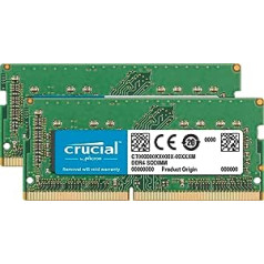 Izšķirošais 16 GB komplekts (8 GBx2) DDR4 2400 MT/s (PC4-19200) CL17 SR SODIMM 260 pin Arbeitsspeicher für Mac CT2K8G4S24AM