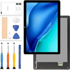 LADYSON nomaiņas ekrāns, kas paredzēts Huawei MediaPad T5 10 AGS2-L09 AGS2-W09 AGS2-L03 AGS2-W19 10,1 collu planšetdatora LCD displeja skārienpaneļa digitalizatora montāžas pilnstikla objektīvs ar rīku (melns)