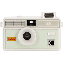 Kodak i60 atkārtoti lietojama 35 mm filmu kamera — retro stila, bez fokusa, iebūvēta zibspuldze, nospiežama un uznirstoša zibspuldze (Bud Green)