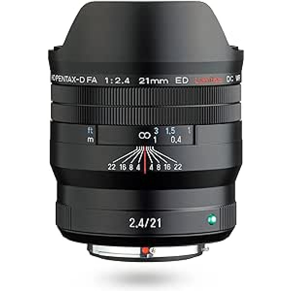 HD 28040 PENTAX-D FA 21mmF2.4ED ierobežots līdzstrāvas WR melns īpaši plata leņķa objektīvs ar fiksētu fokusa attālumu [lietošanai ar 35 mm pilna kadra DSLR kamerām]