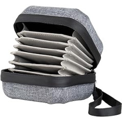 JJC Camera Filter Bag, Lens Filter Bag, Filter Carry Bag for 10 Filters up to 95mm, Filter Holder, Belt Bag, Water Resistant and Dustproof Design for Lens Bags, Grey, gray