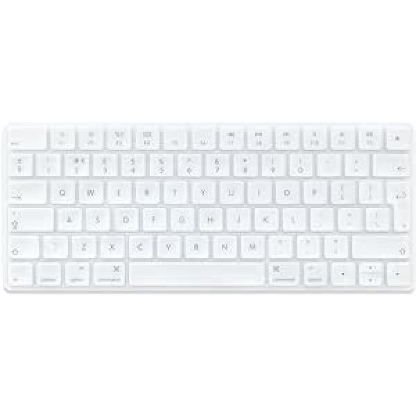 ProElife Premium EU Layout English Ultra Thin Soft Touch silikona tastatūras aizsargs Ādas aizsargs Apple Magic bezvadu Bluetooth tastatūrai MLA22L/A A1644 (2015. gadā izlaists) (caurspīdīgs)