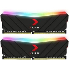 PNY 32GB (2x16GB) XLR8 Gaming Epic-X RGBTM DDR4 3600MHz Desktop Memory - (MD32GK2D4360018XRGB), Black