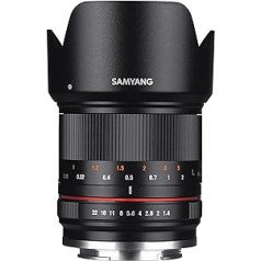 Samyang 21/1,4 Objektiv APS-C Fuji X manueller Fokus Fotoobjektiv, Weitwinkelobjektiv schwarz