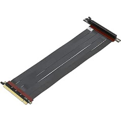 LINKUP — Ultra PCIe 4.0 X16 stāvvada kabelis (RTX4090, RX6950XT, x570, B550, Z690 pārbaudīts), ekranēts, vertikāls spēļu PCI Express Gen4 stiprinājums, universāls 90 grādu sieviešu savienotājs (30 cm), 3.0 Gen3 saderīgs