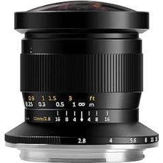 TTTartisan 11 mm F2.8 Full Fame īpaši platleņķa zivs acs kameras objektīvs manuālās kameras objektīvs, kas paredzēts Fuji GFX