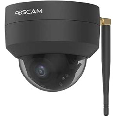 Foscam D4Z-B āra motorizēta IP kamera 4MP optiskā tālummaiņa, inteliģenta kustības noteikšana melna