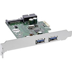 InLine 76666E interfeisa karte 4x USB 3.0 (2+2) PCIe ar zema profila slota kronšteinu