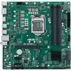 ASUS Pro Q570M-C/CSM biznesa mātesplates ligzda Intel LGA 1200 (Micro-ATX, PCIe 4.0, DDR4 DIMM, Intel vPro atbalsts, HDMI 2.0b (iGPU), DisplayPort 1.4a (iGPU), USB-A 3.1)