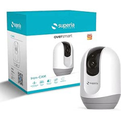 Superia Iron-Cam kamera | HD video novērošana 2MP kustības panorāma 355º un slīpums 180º | Divvirzienu audio konfidencialitāte no APP | Micro SD līdz 128 GB | 7 LED nakts redzamība