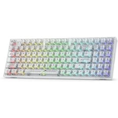 Redragon K658 PRO SE 90% 3-Mode Wireless RGB Gaming Keyboard, 94 Keys Mechanical Keyboard, Full Number Field, Translucent Custom Switch