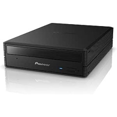 Pioneer ārējais Blu-ray diskdzinis BDR-X13EBK uzticamība un 16x BD-R rakstīšanas ātrums USB 3.2 Gen1/2.0 BD/DVD/CD rakstītājs ar PureRead 3+ un M-DISC atbalstu