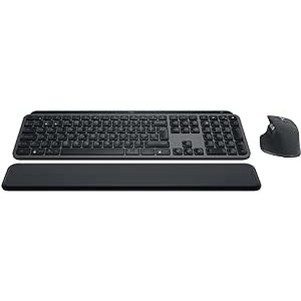 Logitech MX Keys S Combo: MX Master 3S, MX Keys S & MX Palm Rest - Graphite, Spanish QWERTY Layout