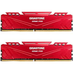 [DDR4 RAM] Gigastone Red Game PRO darbvirsmas operatīvā atmiņa 32 GB (2 x 16 GB) DDR4 RAM 32 GB DDR4-3200 MHz PC4-25600 CL16 1,35 V 288 pin/pin nebuferēta datora atmiņa bez ECC (tikai datora galddatoriem)