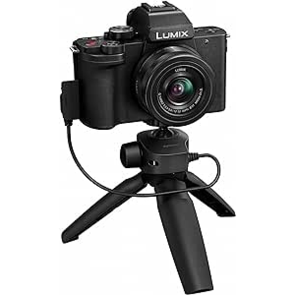 Panasonic Lumix DC-G100VEB-K videologošanas kamera ar Lumix G Vario 12-32 mm f3.5-5.6 un SHGR1 statīva rokturi