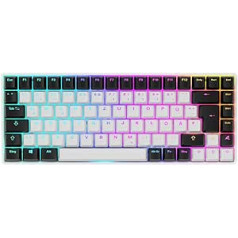 Sharkoon Skiller SGK50 S3 White, RGB žaidimų klaviatūra, Gateron raudona, 75 % išdėstymas