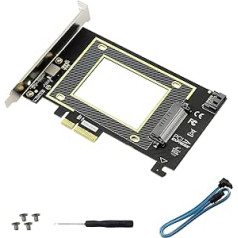 GINTOOYUN U.2 to PCIE Expansion Card, SFF 8639 to PCIE 3.0 x4, SATA PCI-E 3.0 X4 Adapter, for U.2 NVME 2.5