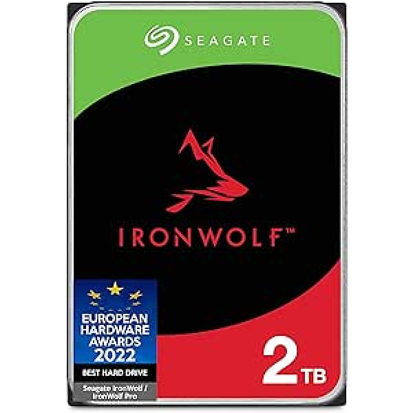 Seagate IronWolf ST2000VNZ03 2TB Internal Hard Drive NAS HDD 3.5 Inch 5400 RPM CMR 64 MB Cache SATA 6 GB/s Silver FFP + 3 Year Rescue Service