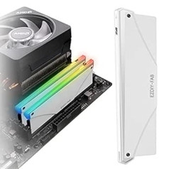 EZDIY-FAB 5V ARGB RAM RAM dzesētājs DDR dzesētājs (saderīgs ar ASUS Aura SYNC, GIGABYTE RGB Fusion un MSI Mystic Light SYNC) - 1Pack-PI061-White