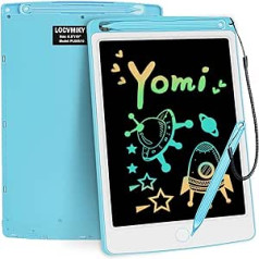 Rotaļlieta 3-8 gadus veciem zēniem, LOCVMIKY LCD rakstāmdēlis, bērnu rotaļlieta no 2 3 4 5 6 7 8 gadus veca zēna meitene, 10 collu krāsains zīmēšanas dēlis, gleznošanas dēlis, Ziemassvētku dāvanas (zils)